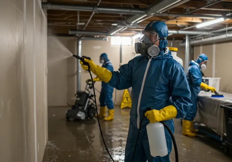 Basement Sanitization and Antimicrobial Treatment process in Chevy Chase, MD